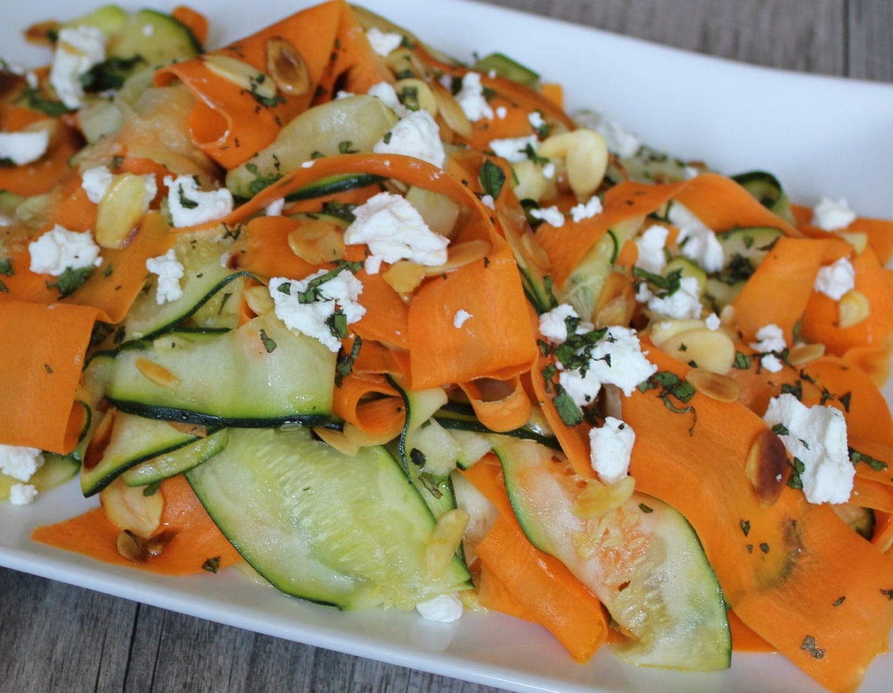 shaved-carrots-and-zucchini-with-goat-cheese-and-toasted-almonds