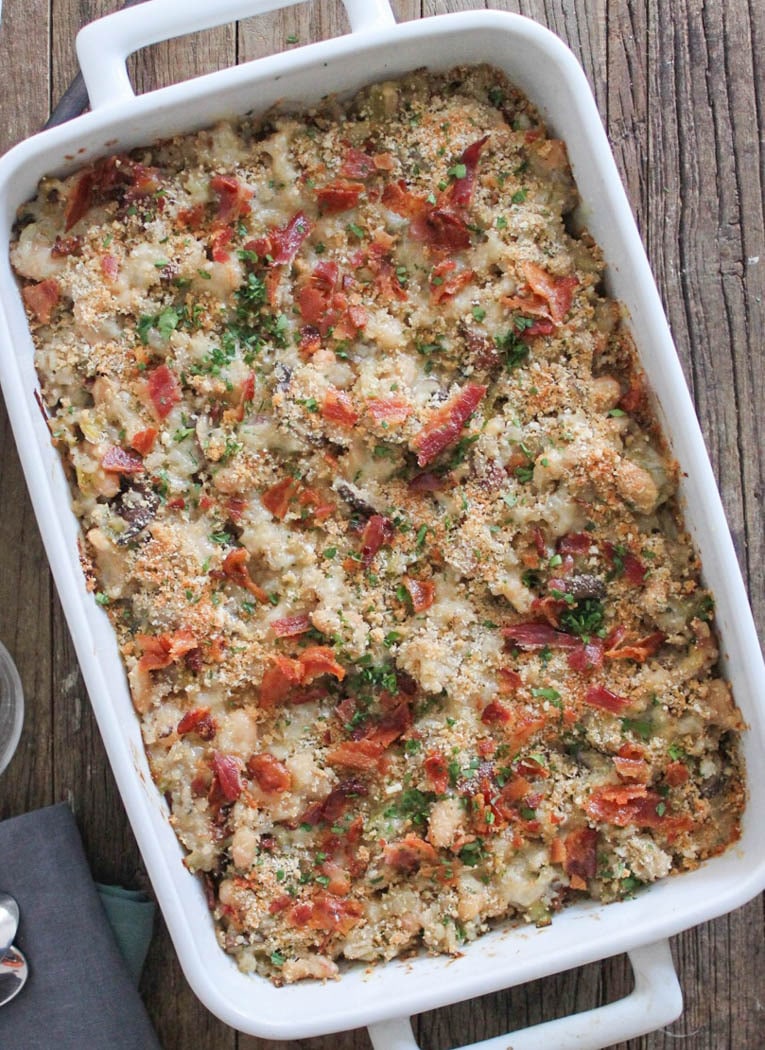 Mushroom-White-Bean-and-Brown-Rice-Casserole-With-Bacon-and-Gruyere-7