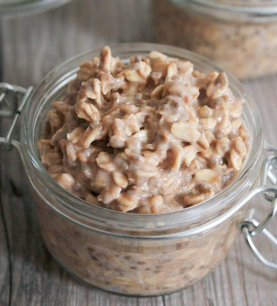 peanut butter and banana overnight oats