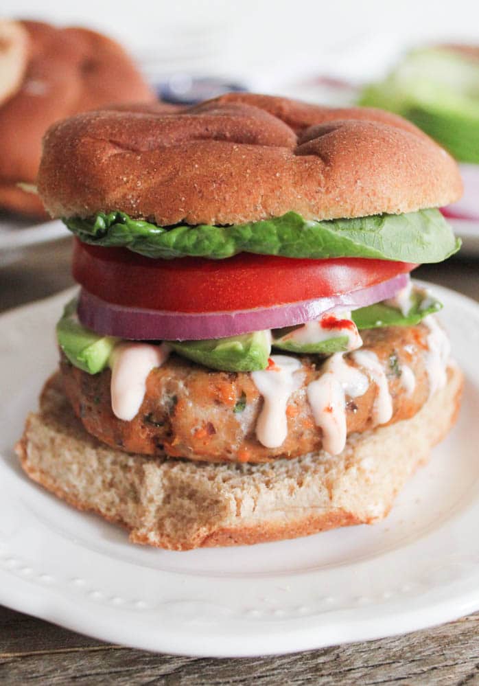Sweet-Potato-and-Black-Bean-Turkey-Burgers-with-Sriracha-Lime-Crema