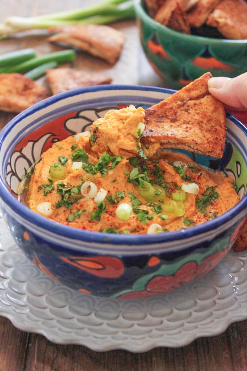 Chipotle-Hummus-with-Homemade-Chili-Lime-Pita-Chips-7