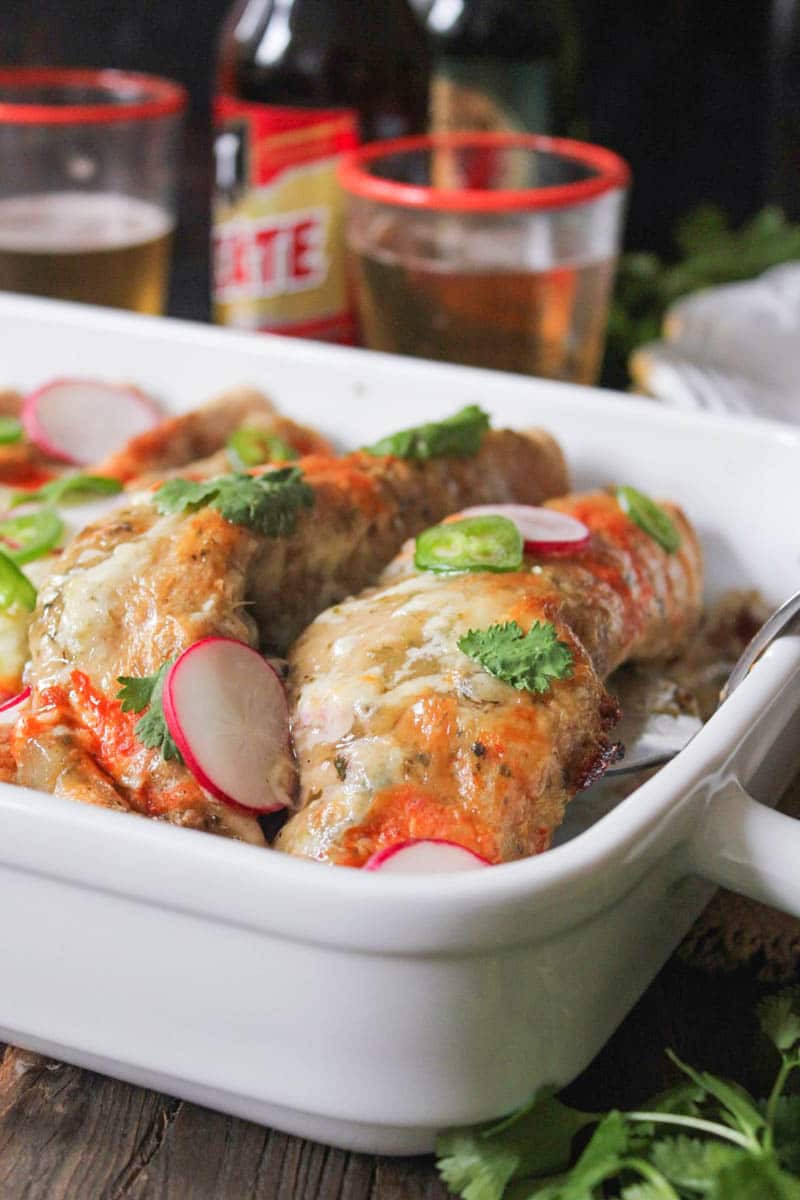 sweet potato and black bean enchiladas