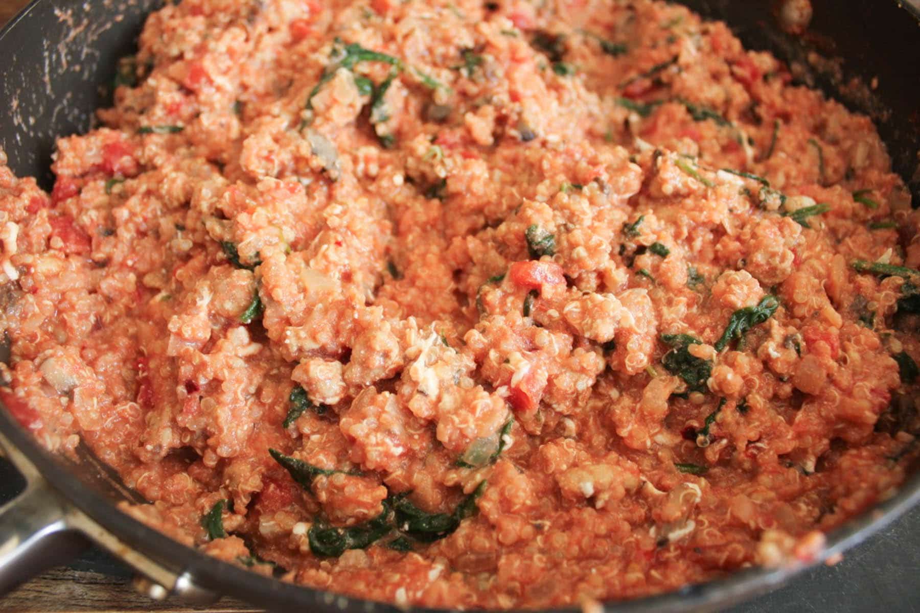 Lasagna-quinoa-bake-with-chicken-spinach-and-mushrooms-step-6