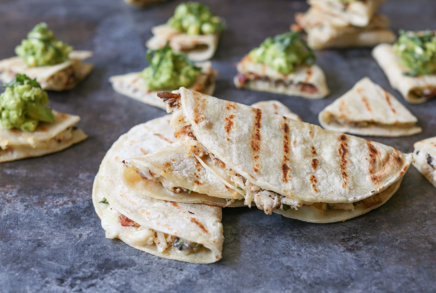 Mini-Crab-and-Bacon-Quesadillas-with-Sweet-Corn-Guacamole-7