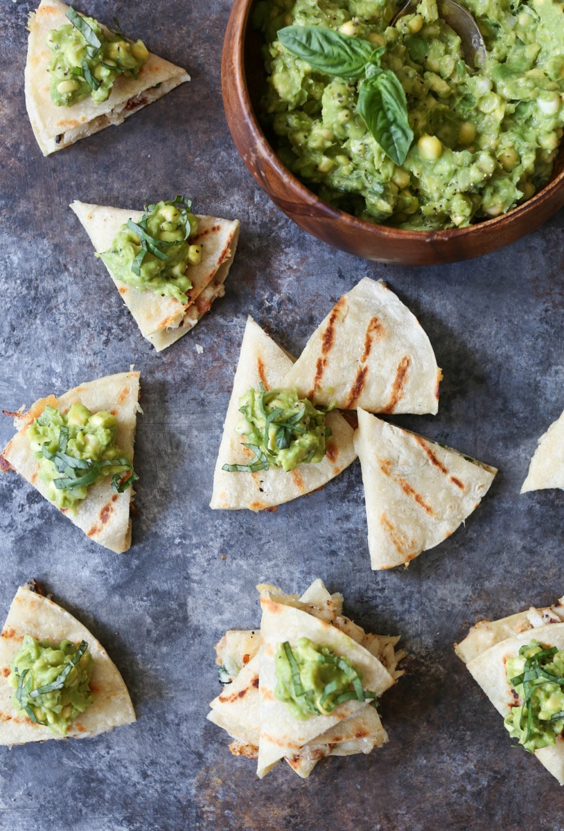 Mini-Crab-and-Bacon-Quesadillas-with-Sweet-Corn-Guacamole-8