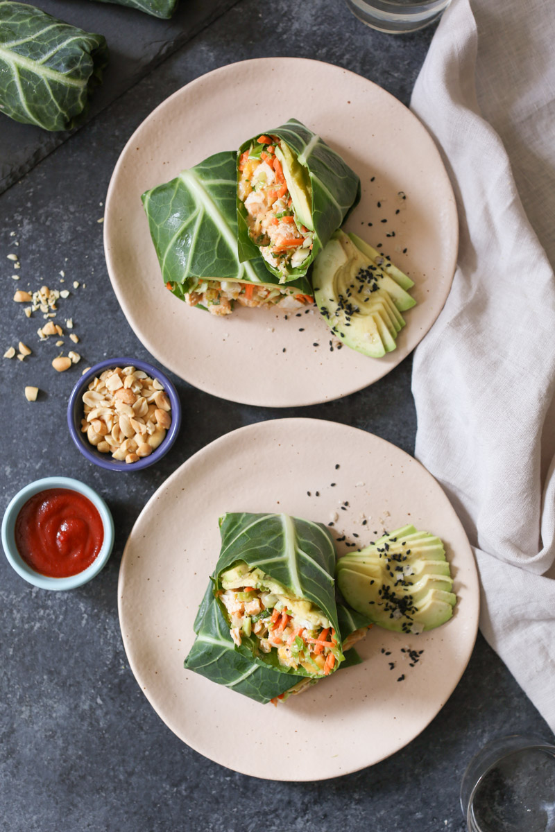 sriracha-chicken-salad-collard-wraps-with-mango-avocado-and-slaw-4