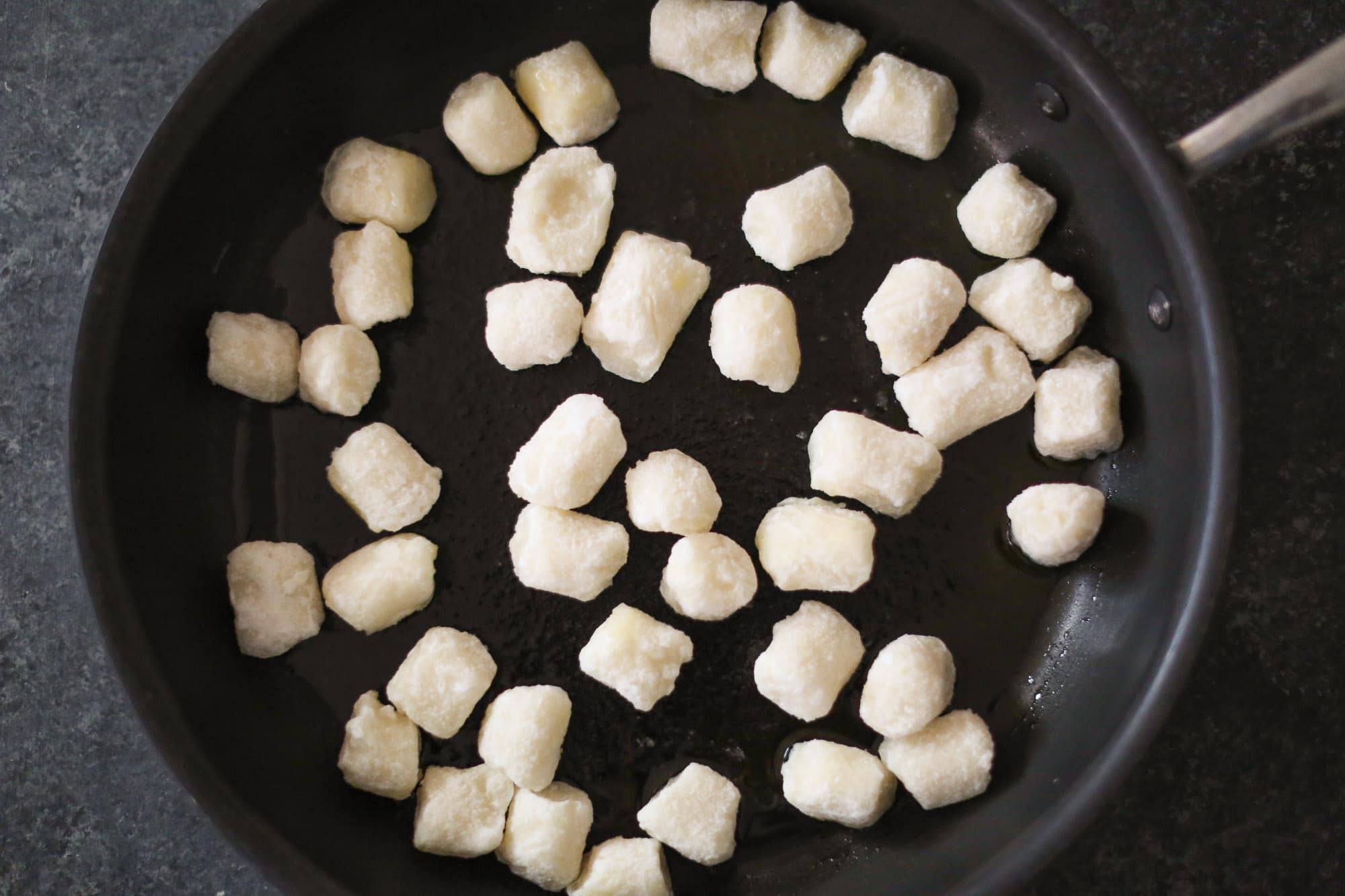 Skillet Cauliflower Gnocchi with Sausage and Spinach